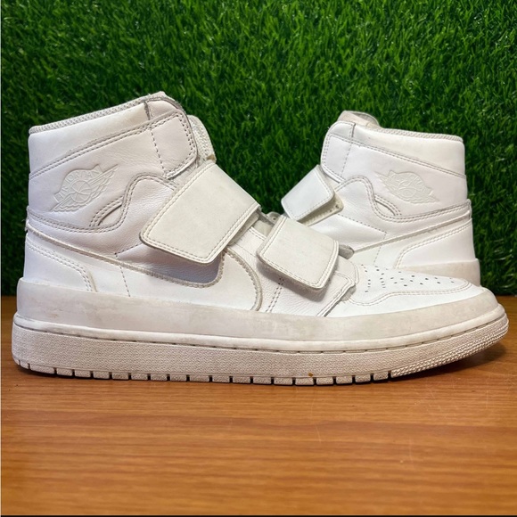 all white jordans with strap
